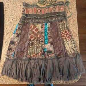 Bohemian Patchwork Skirt - Multicolor